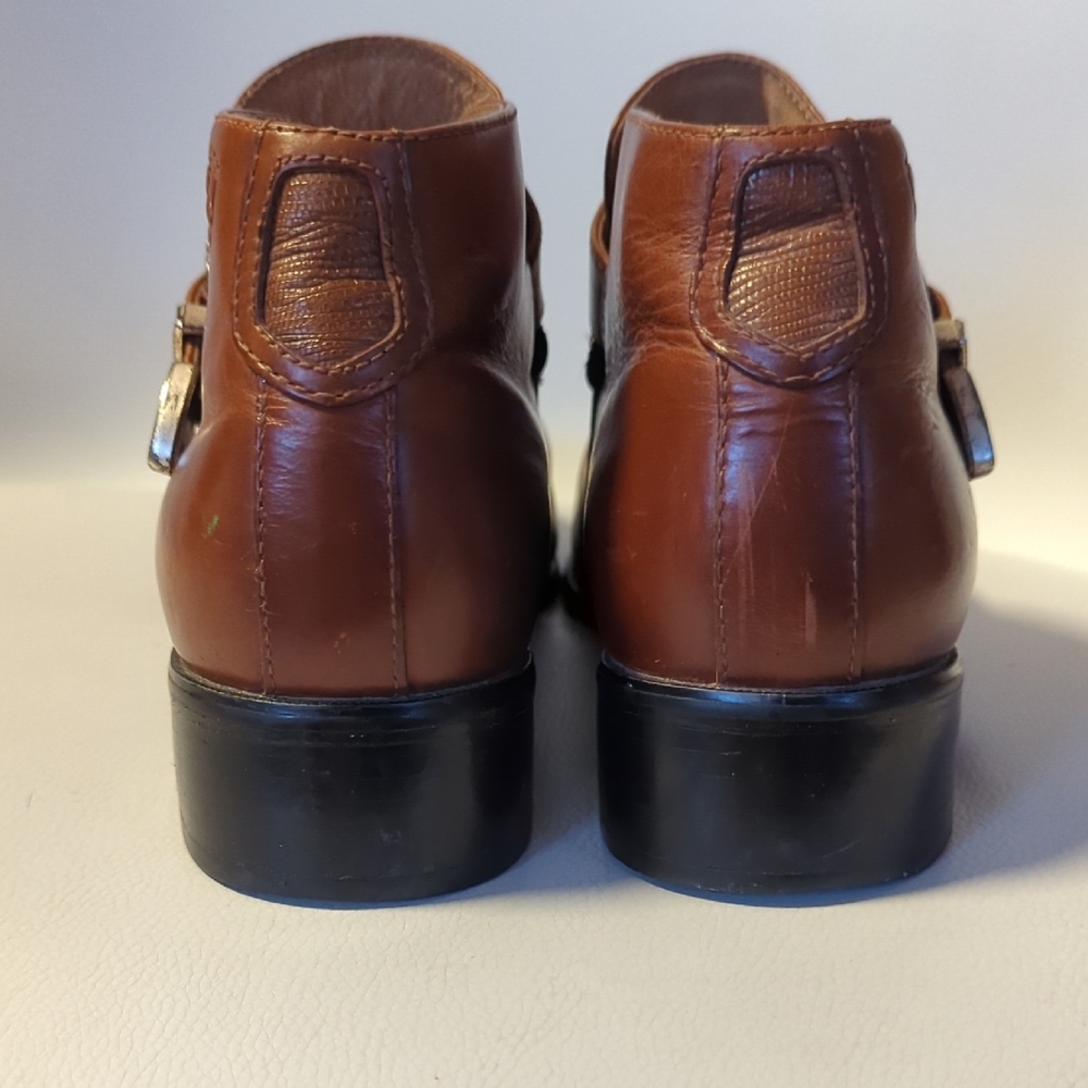 Ariat Brown Leather Ankle Booties with Decorative Buckle 7.5 8 US - Picture 2 of 8